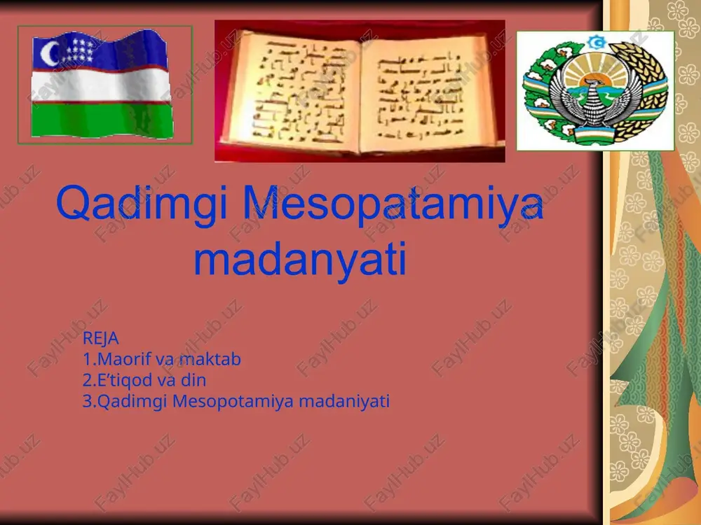 qadimgi mesopatamiya madanyati — PPT