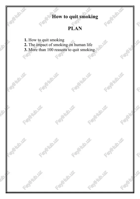 how to quit smoking — DOCX