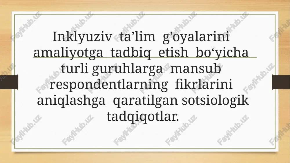 inklyuziv ta’lim — PPTX