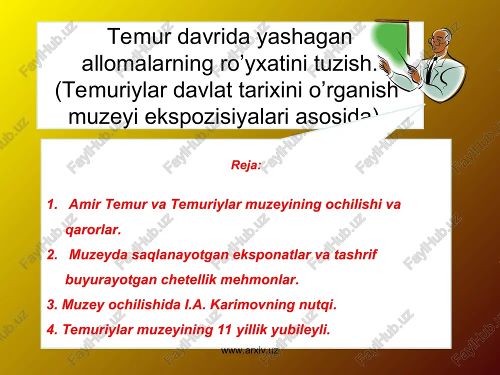 temuriylar muzeyi — PPT