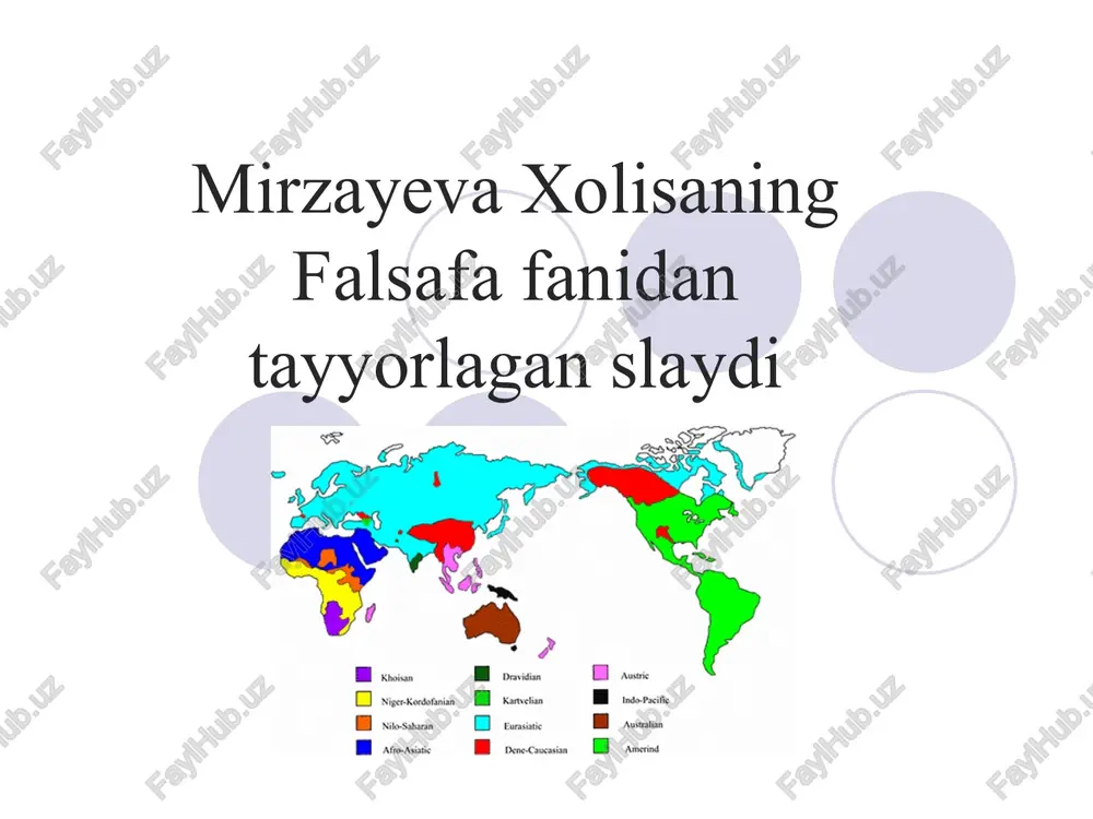 mirzayeva xolisaningfalsafa fanidantayyorlagan slayd — PPT