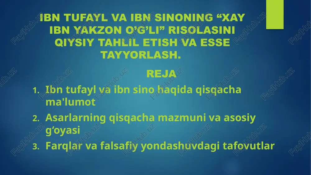 xay ibn yak zon o’g’li — PPTX