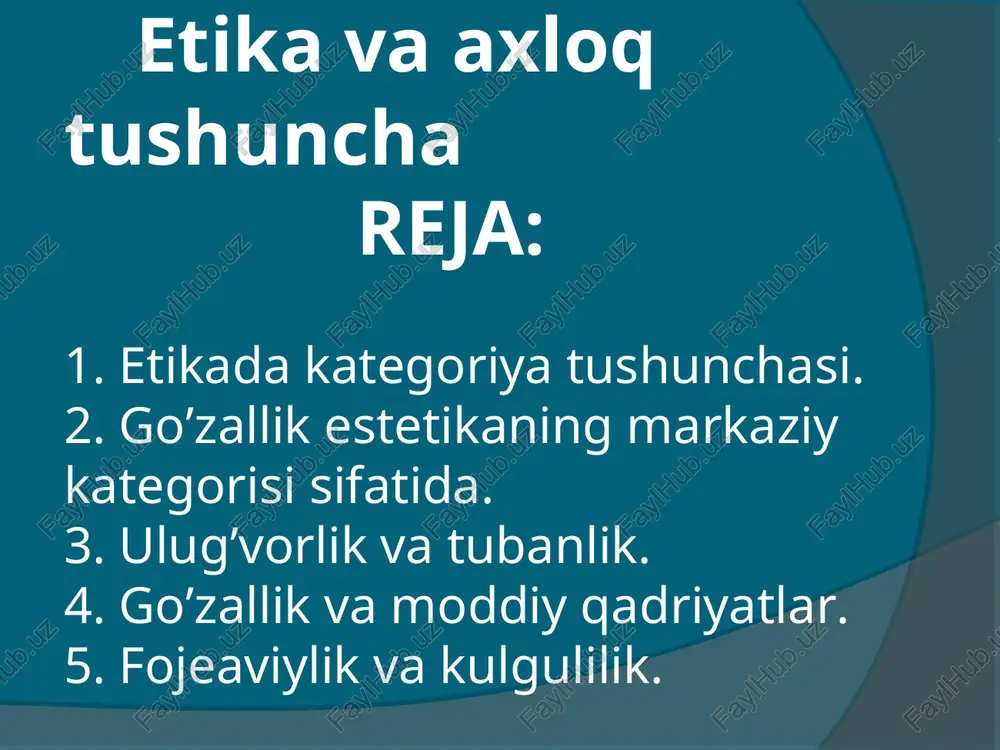 etika va axloq tushuncha — PPT