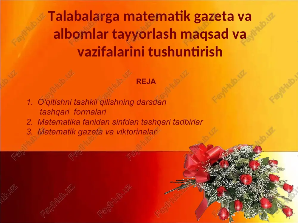 matematik gazeta va albomlar — PPT