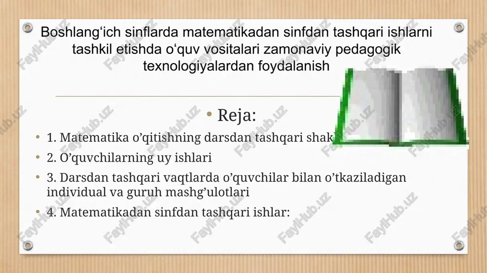 boshlang’ich sinflar matematikasi — PPTX