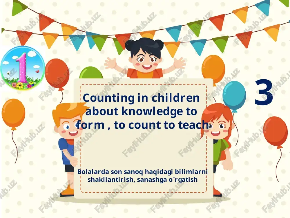 counting in children — PPTX
