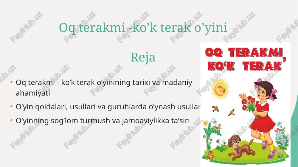 oq terakmi - koʼk terak — PPTX