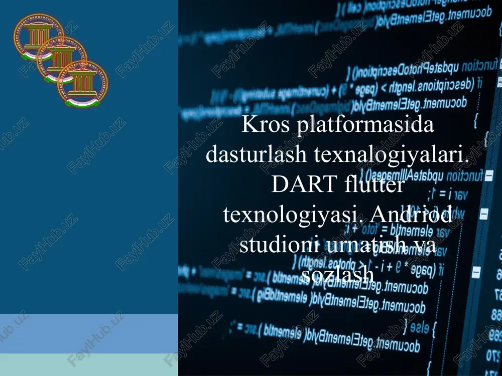 krosplatforma sida sturlashtexnalogiyalari — PPTX