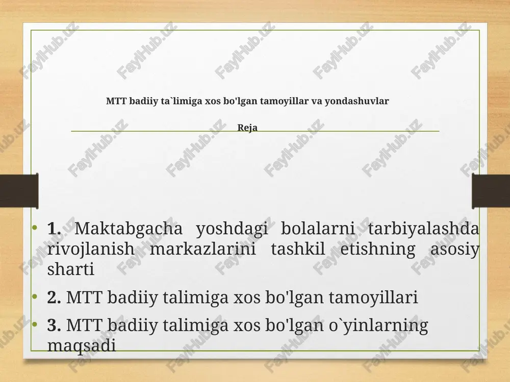 mtt badiiy ta'lim — PPTX