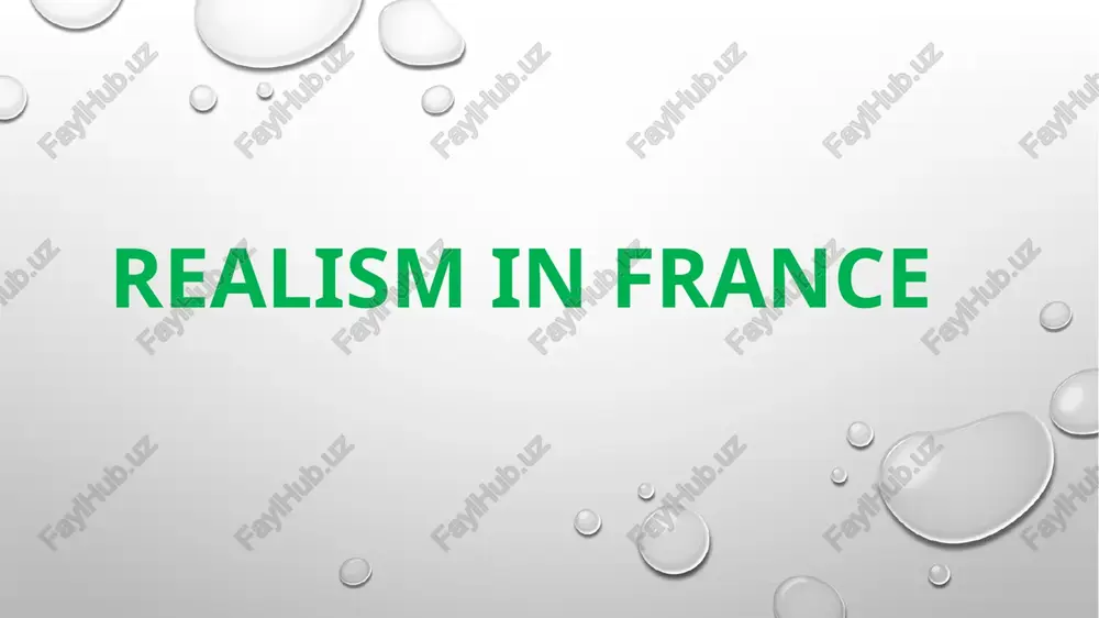 realism in france — PPTX