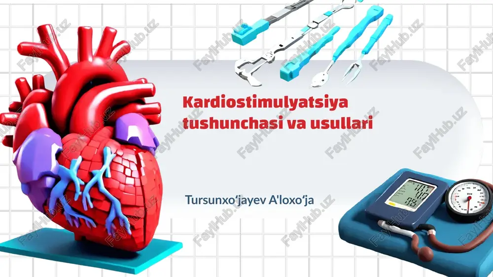 kardiostimulyatsiya tushunchasi va usullari — PPTX