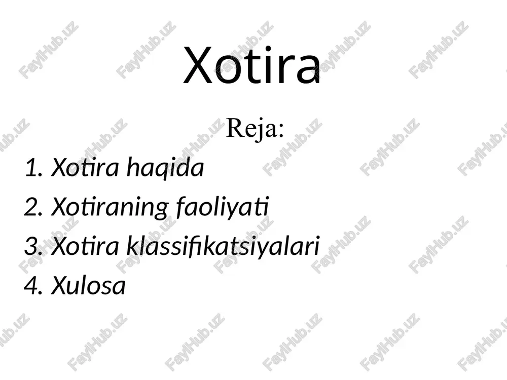 xotira — PPTX