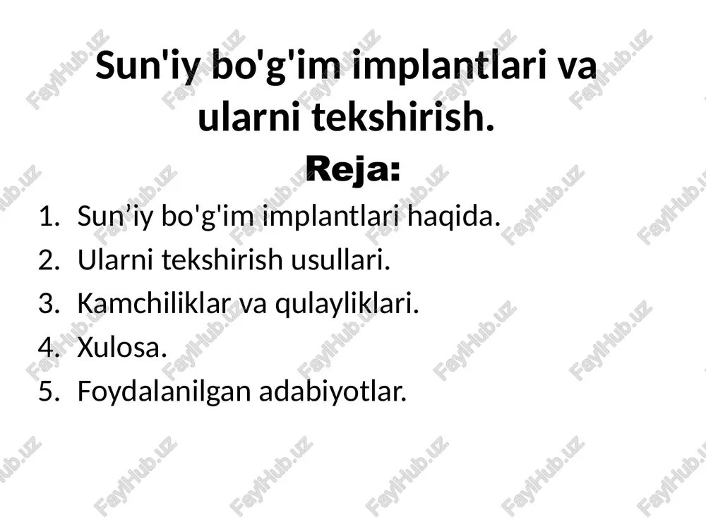 sun'iy bo'g'im implantlari — PPTX