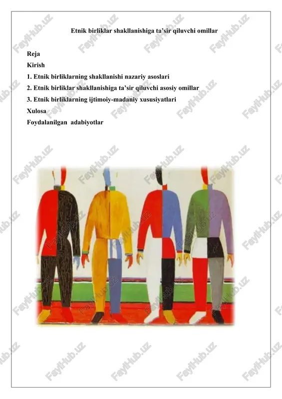etnik birliklar shakllanishi — DOCX