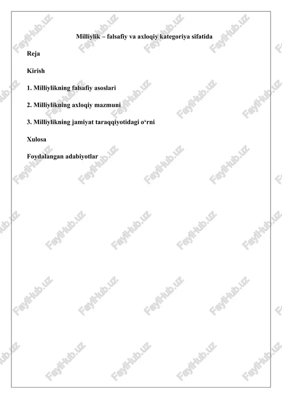 milliylik — DOCX