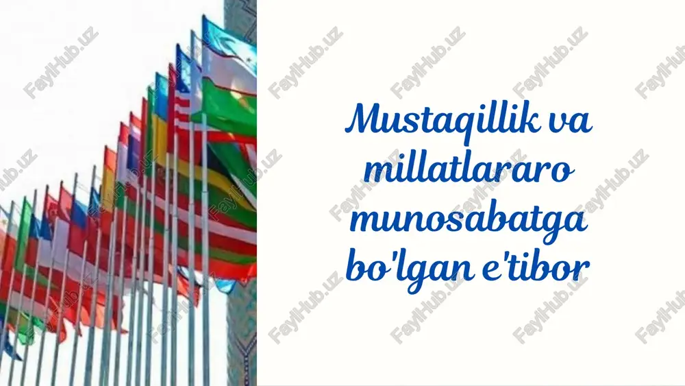 mustaqillik va millatlararo munosabatlar — PDF