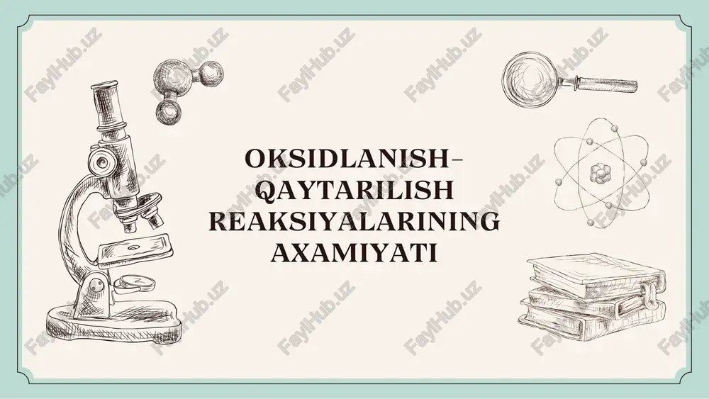 oksidlanish-qaytarilish reaksiyalari — PDF