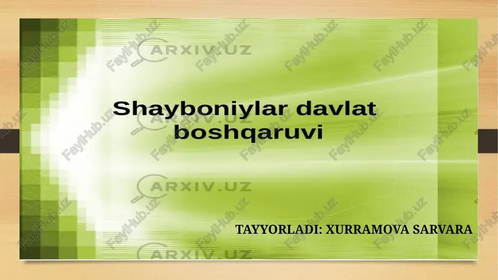 shayboniylar davlat — PPTX