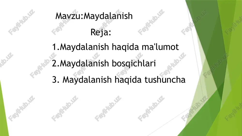 maydalanish — PPTX