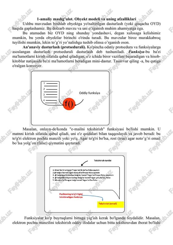 obyekt modeli va uning afzalliklari — DOCX