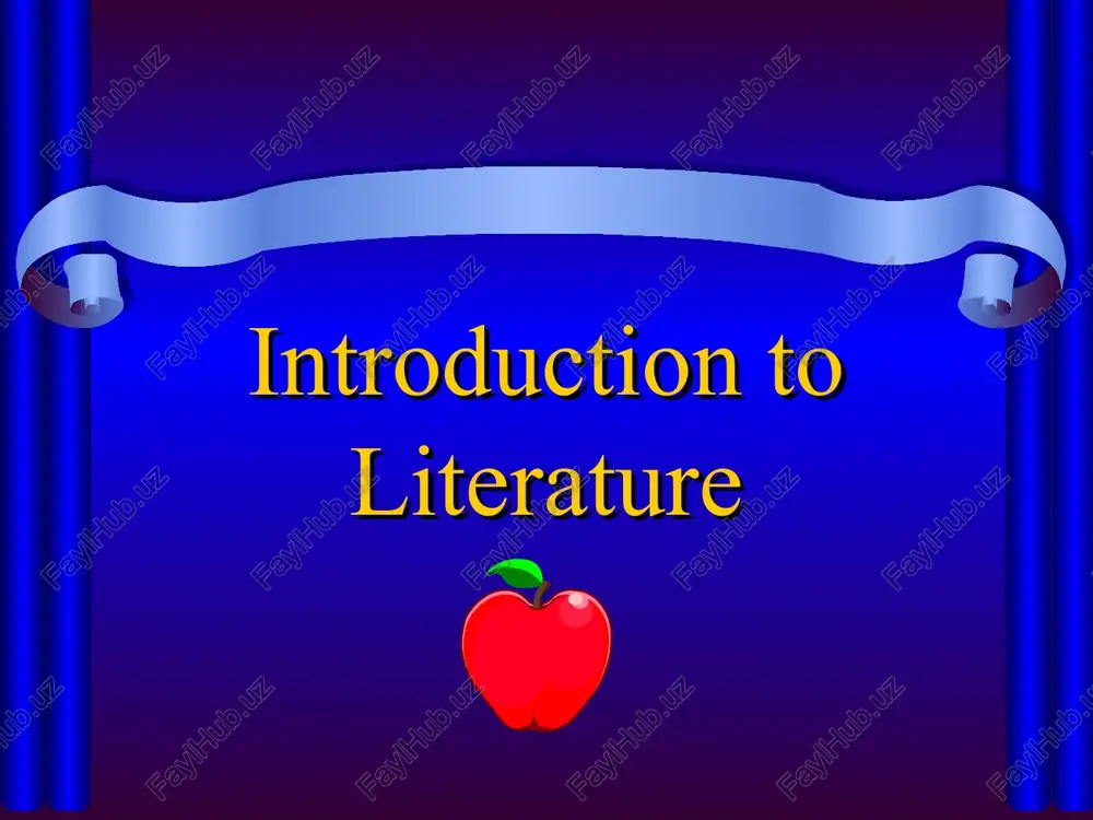 introduction to literature — PPT