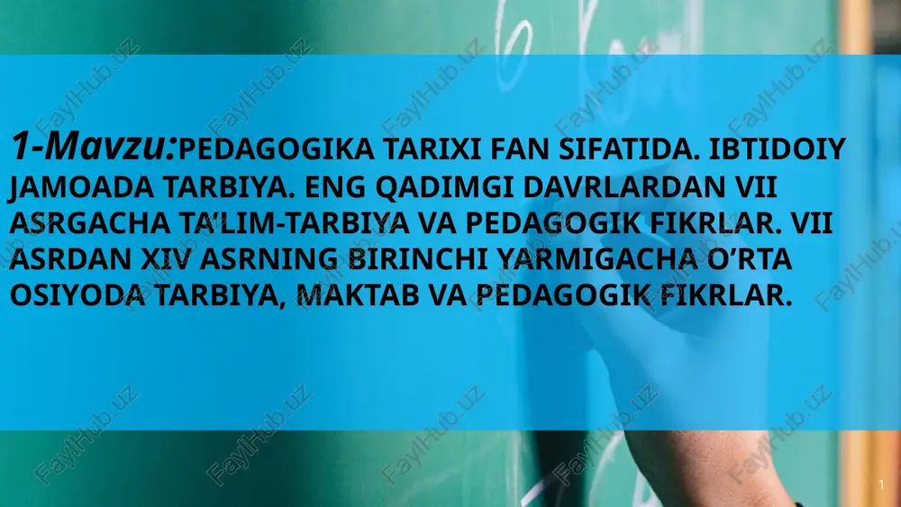 pedagogika tarixi fan sifatida — PPTX