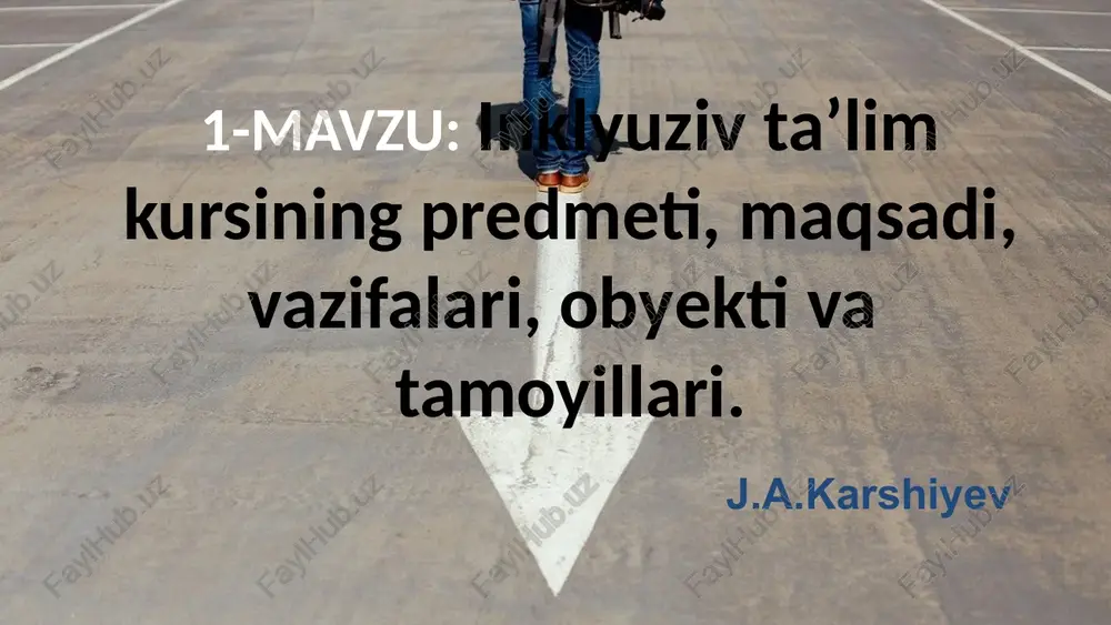 inklyuziv ta'lim kursi — PPTX