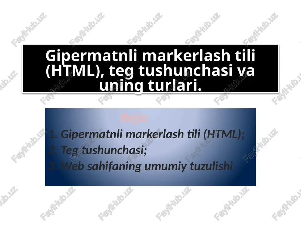 gipermatnlimarkerlashtili(html) — PPTX