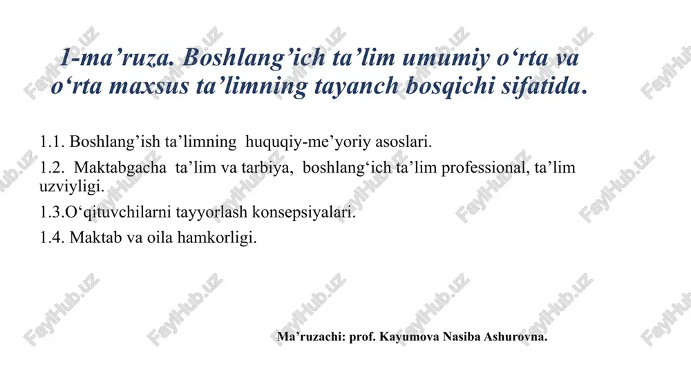 boshlang'ich ta'lim — PPTX