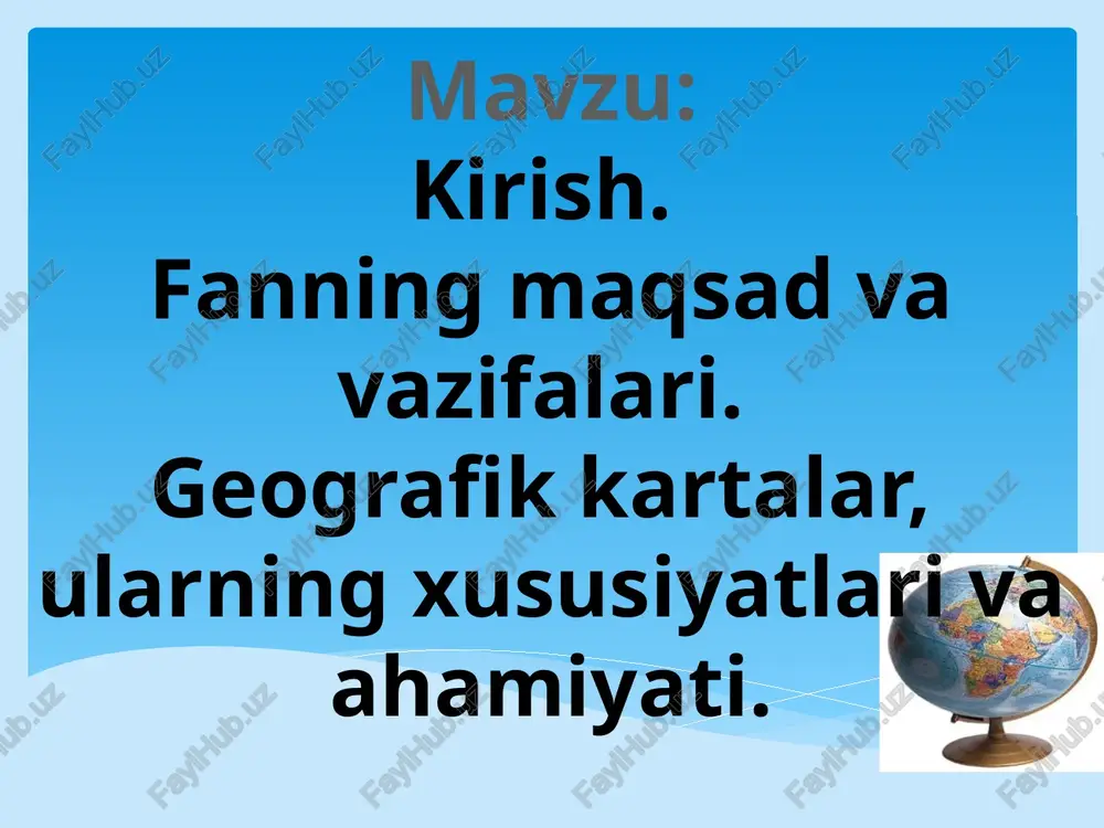 geografik kartalar — PPTX