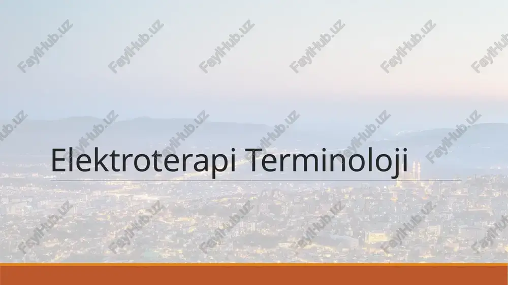elektroterapi terminoloji — PPTX