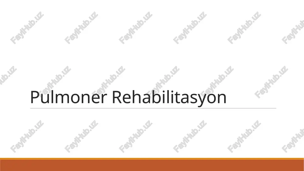pulmoner rehabilitasyon — PPTX