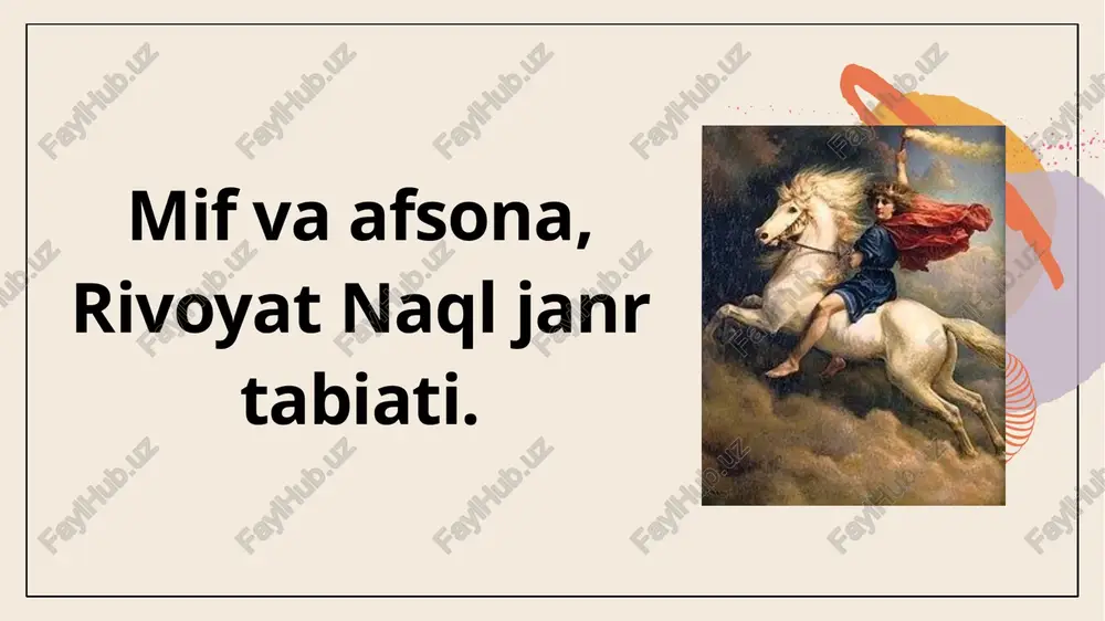 mif va afsona, rivoyat — PPTX