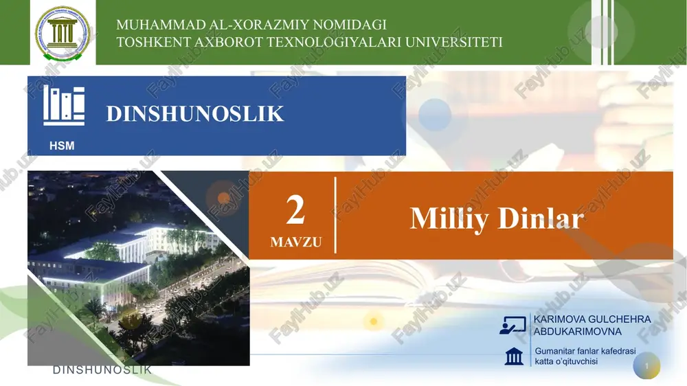 yahudiylik ta'limoti — PPTX