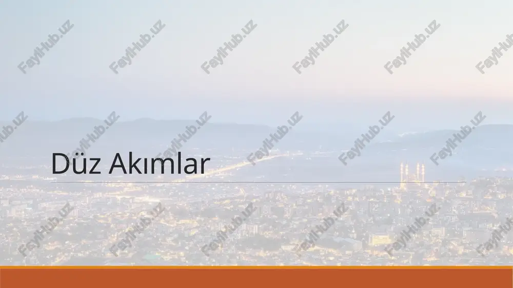 düz akımlar — PPTX