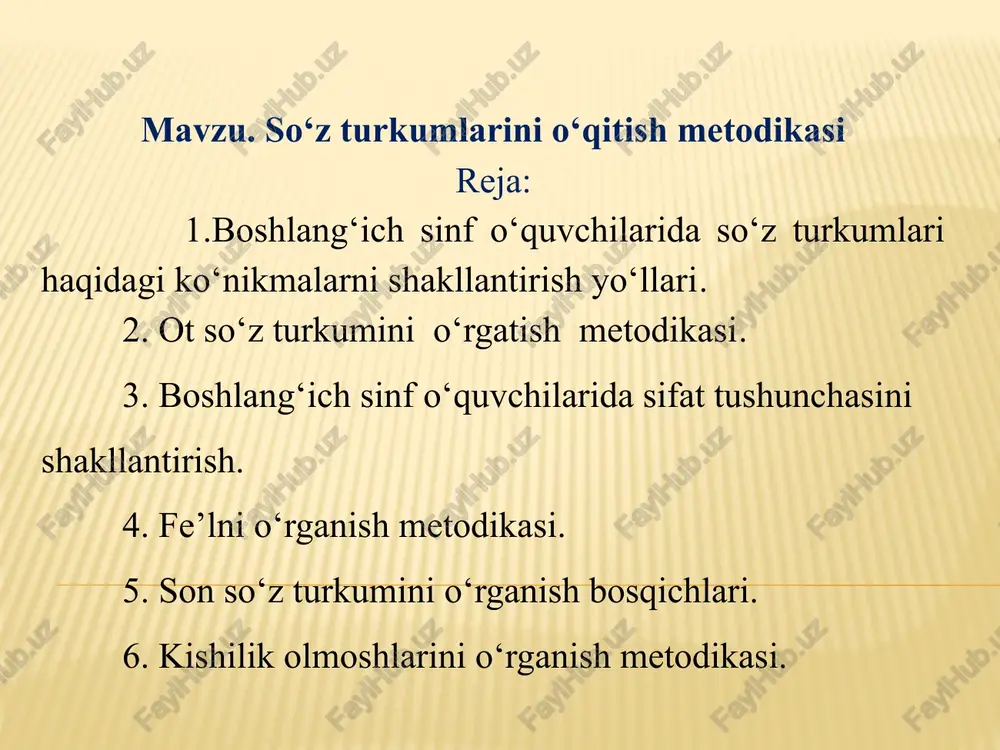 so‘zturkumlarinio‘qitishmetodikasi — PPTX