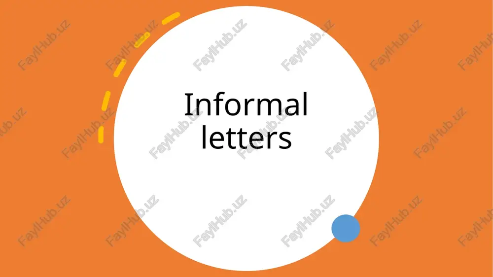 informal letters — PPTX
