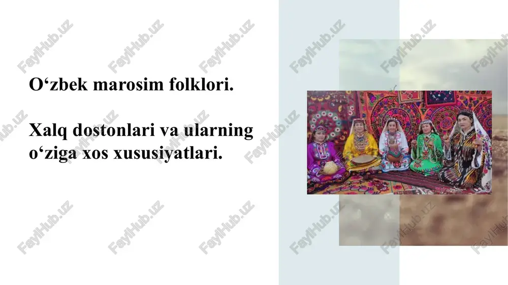 o‘zbekmarosimfolklori — PPTX