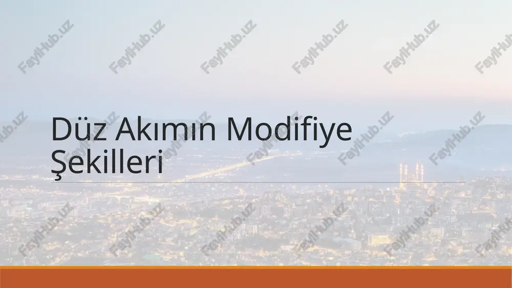 düz akımın modifiye şekilleri — PPTX