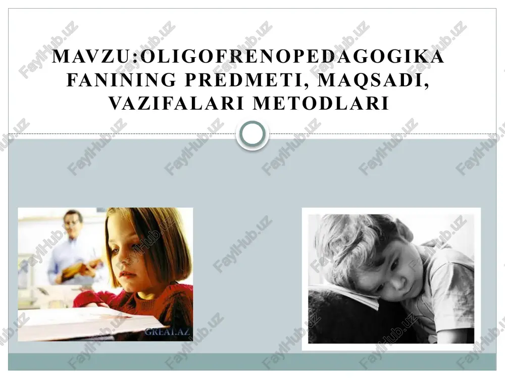 oligofrenopedagogika — PPTX