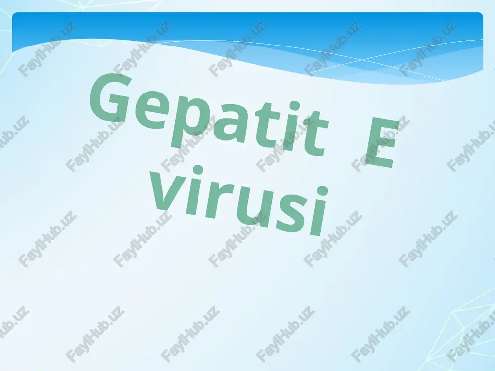 gepatit e virusi — PPTX