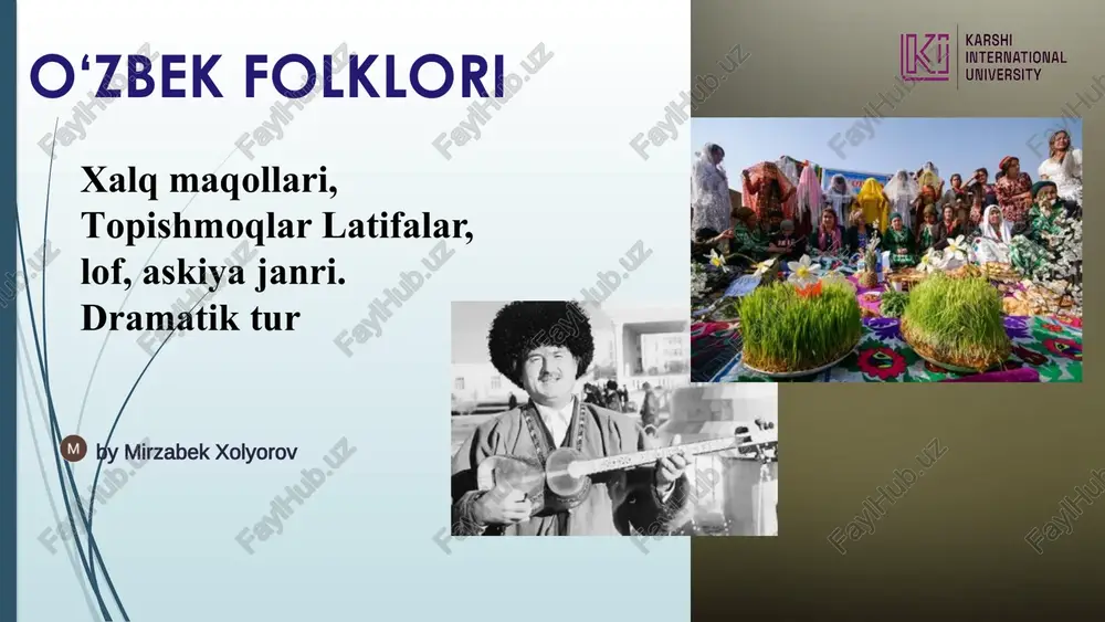 o‘zbek folklori — PPTX