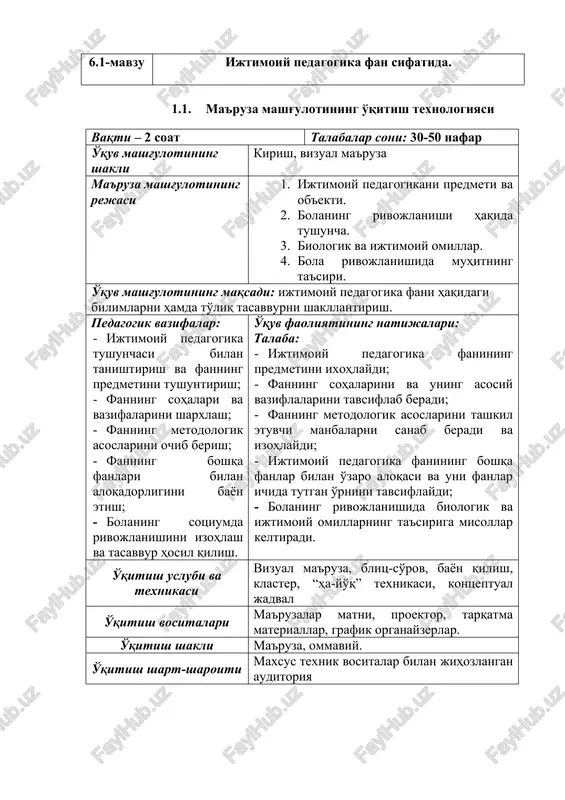 ijtimoiy pedagogika fan sifatida — DOCX