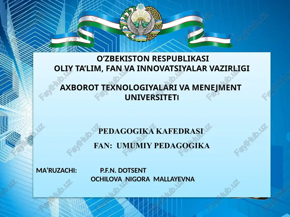pedagogik mahorat — PPTX