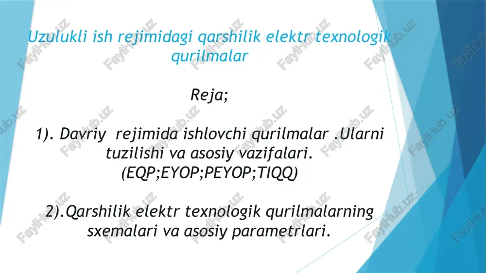 elektr qarshilik pechlari — PPTX
