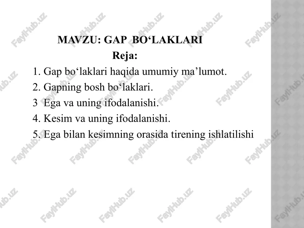 gap bo‘laklari — PPTX