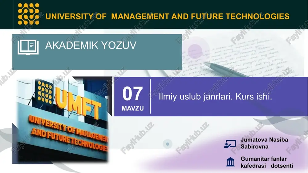 ilmiy uslub janrlari — PPTX