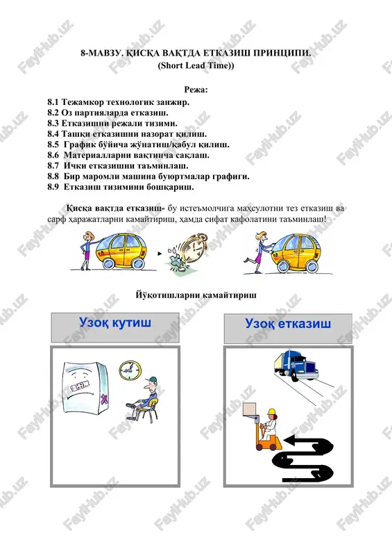 qisqa vaqtda etkazish printsipi — DOCX