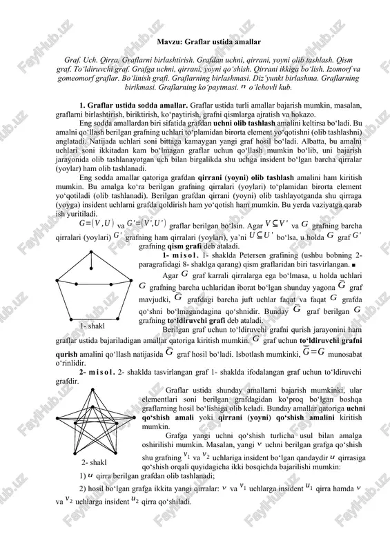 graflar ustida amallar — DOCX