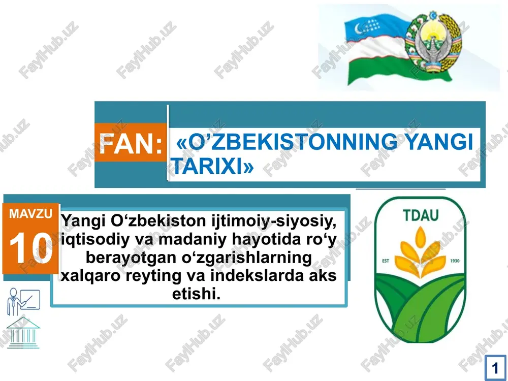 o'zbekistonning yangi tarixi — PPTX